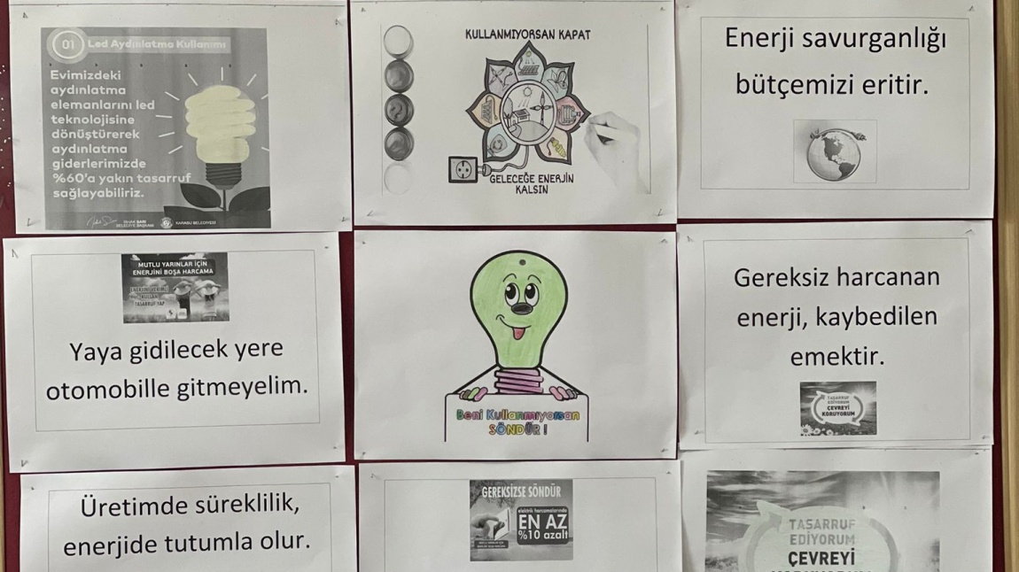 Okulumuzda Enerji Tasarrufu Haftası Kapsamında Farkındalık Çalışması Yapıldı